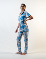 pyjama Half Sleeves Pajamas with Buttons - Image 2