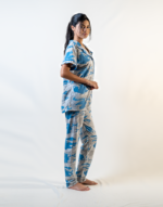 pyjama Half Sleeves Pajamas with Buttons - Image 4