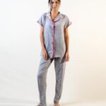 Half Sleeve Pajamas With Buttons