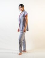 Half Sleeve Pajamas With Buttons - Image 2