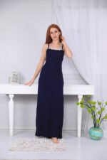 Strapless long nightgown with lace - Image 2