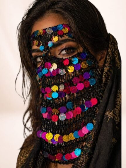 Crochet face veil